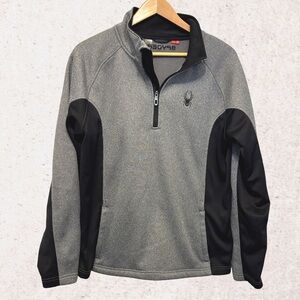 Spyder Gray and Black Performance Jacket with High Collar